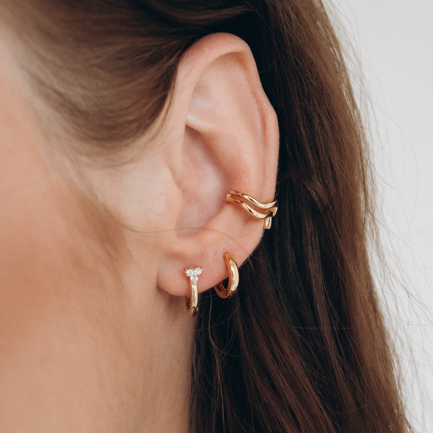 Small Flower Hoops