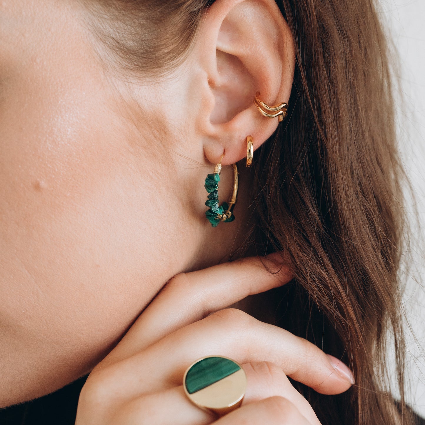 Malachite Earrings