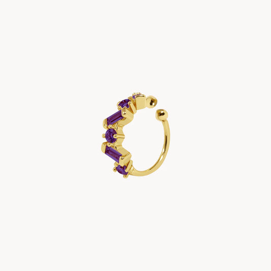 Purple Stone Ear Cuff