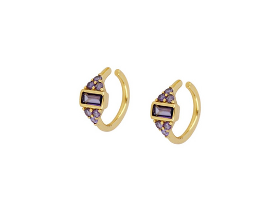 Ear cuff PENELOPE purple