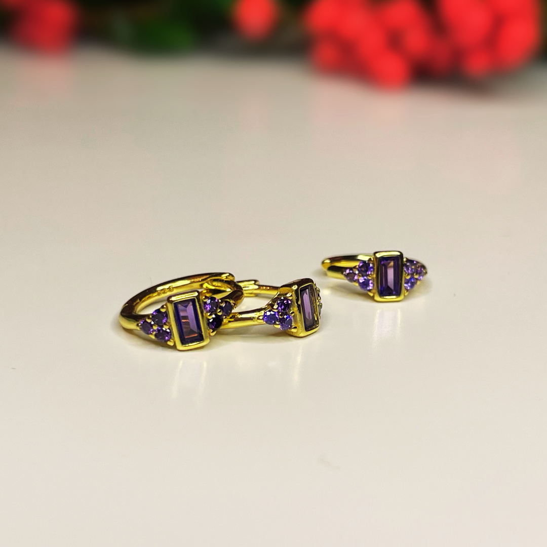 Ear cuff PENELOPE purple